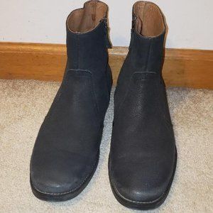 Johnson & Murphy Men's Zipper Black Nubuck/Brushed Ankle Boots Size 12